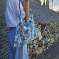 Good Shopping Mall Flower Leather Handle Eco Bag