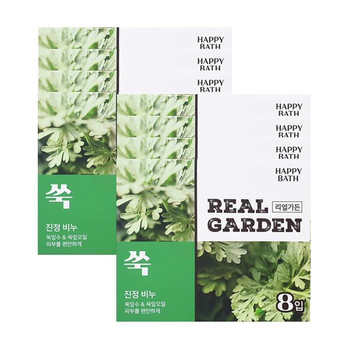 HappyBath Real Garden Mugwort Calming Soap 90g 8pcs x8 (37000923)
