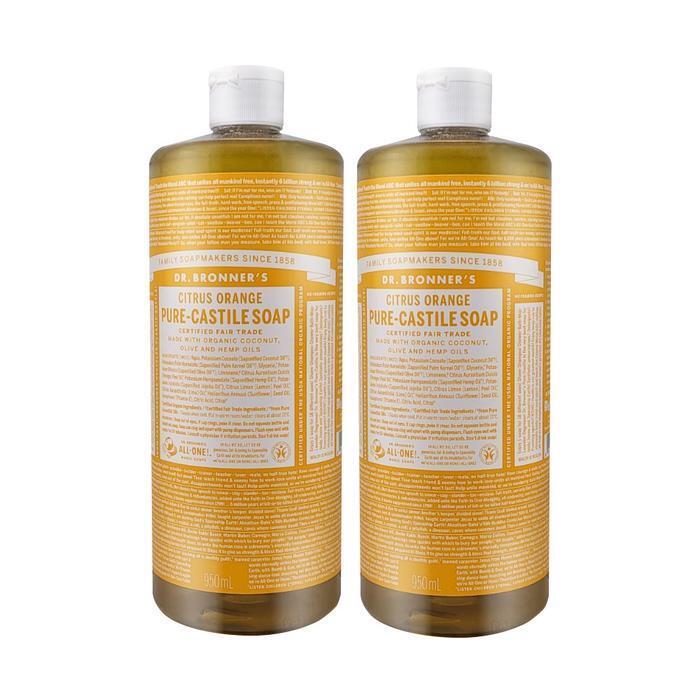 Doctor Bronners Citrus Orange Pure Castile Soap Citrus Scent 950ml 2pcs Ss (48725691)