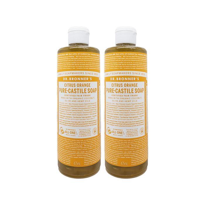 DoctorBronners Citrus Orange Pure Castile Soap Citrus Scent 475ml 2pc Ss (49472806)