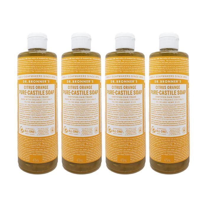 DoctorBronners Citrus Orange Pure Castile Soap Citrus Scent 475ml x 4 SS (49472889)