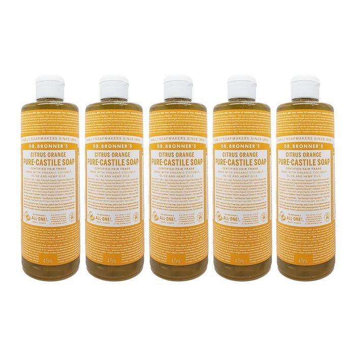 Dr Bronner's Citrus Orange Pure Castile Soap Citrus scent 475ml 5 pcs Ss (49472897)