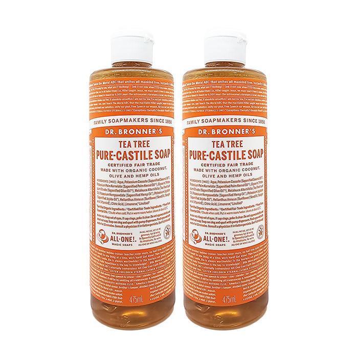 Dr. Bronner's Tea Tree Pure Castile Soap Wood Scent 475ml All-in-one Body Wash 2 Ss (49473740)