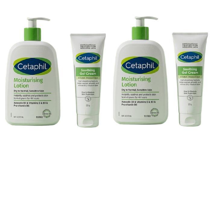 Thetafil Moisturizing Lotion 473ml x2 + Shampoo Cream 226g x2 Cooling Soothing Effect