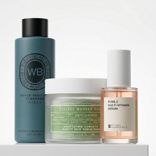 3-in-1 Set-Wonder Bath Super Vegi-Tox Green 200ml + Pure Seed Multivitamin Glow Moisture Care Serum 