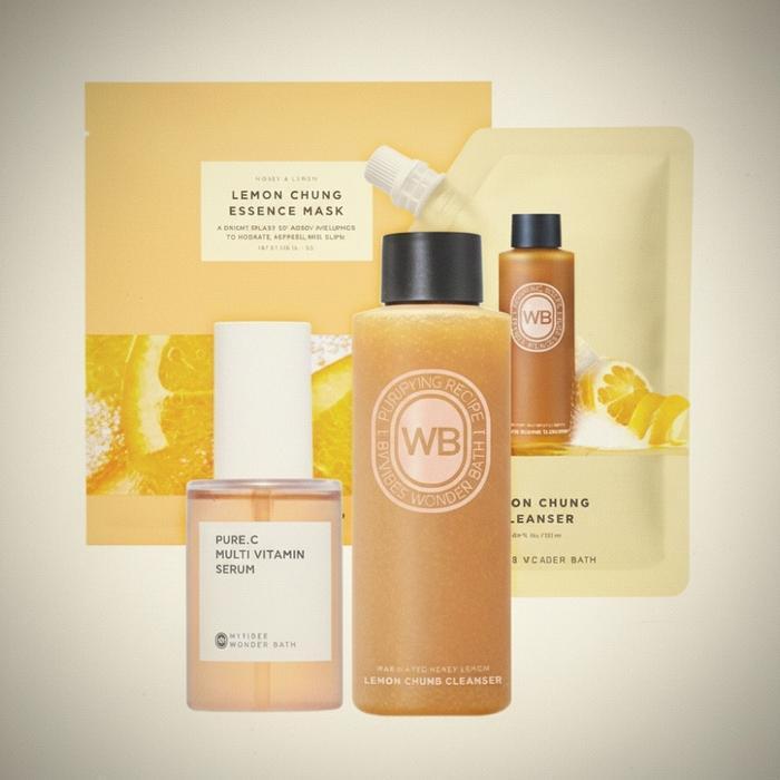 Purissim Essence Serum + Lemon Fresh Cleanser 200ml + Travel Size 50ml + Essence Mask Pack x 10 Shee