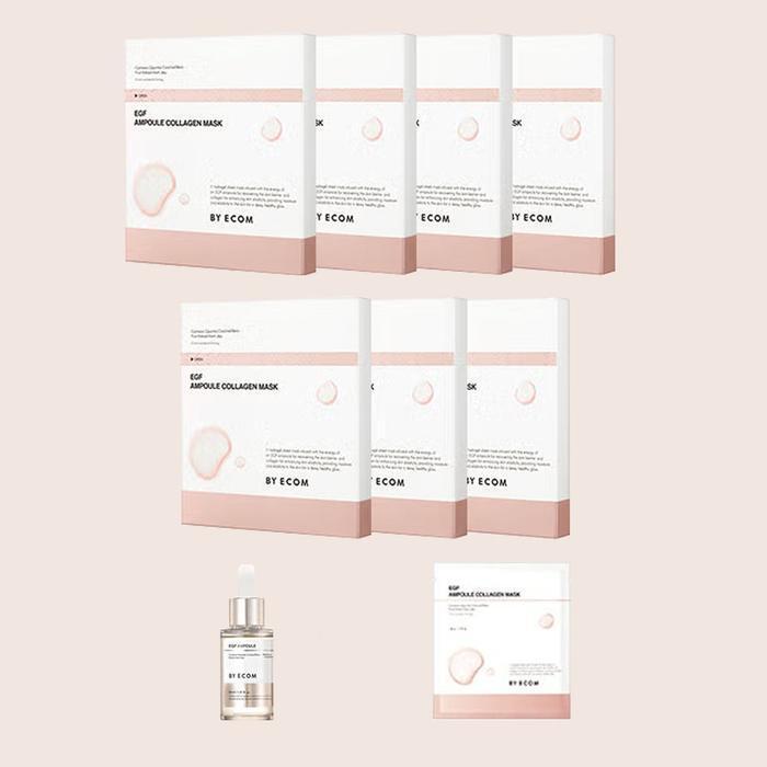 AHC Biakcom EGF Collagen Mask Gel Pack 5pcs x 7boxes + 1pc total 36pcs Ampoule1 (49420595)