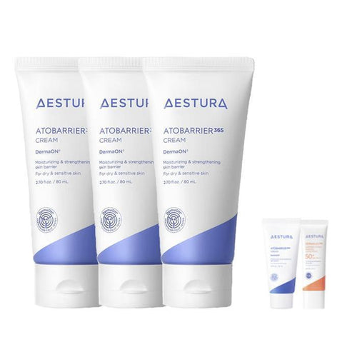 AHC Estra Atoberry 365 Cream 80ml x 3 + 30ml x 1 + Sun Cream 20ml x 1 (49420599)