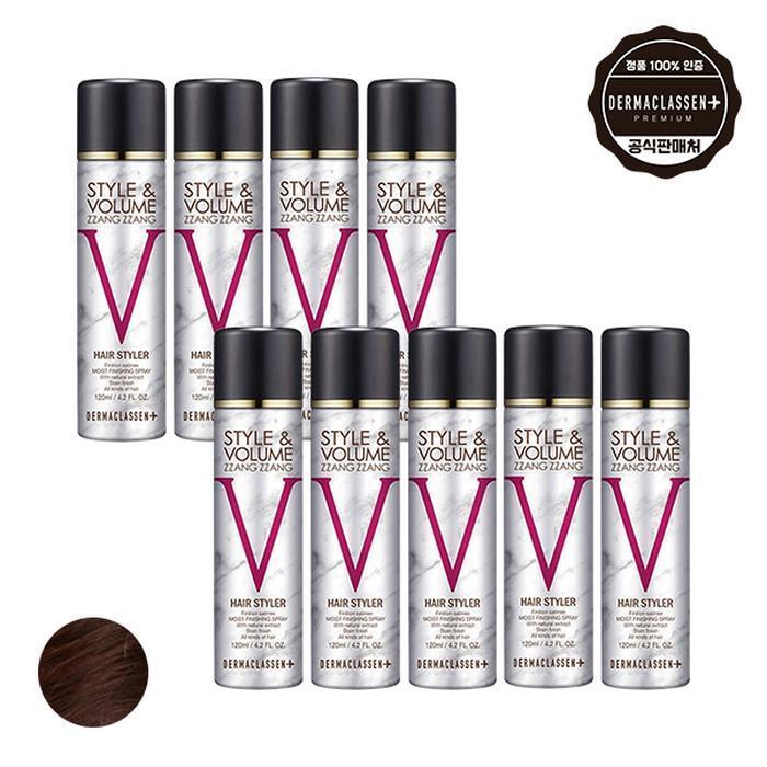 Dermaclena Style&Volume Zap Zap Black Hair Color Cream Layer Natural Brown 120ml x9 (12378798)