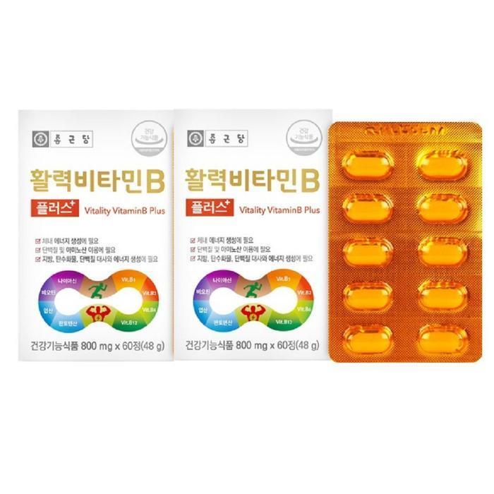 Jungwon B Vitamin 60 tablets 1+1 total 2 packs total 120 pieces family health school gift (49376934)