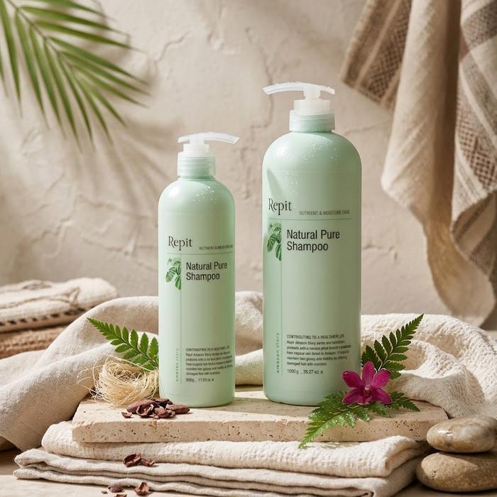 Reppie Natural Pure Shampoo Damaged Hair Salon Moisturizing Care 1000g (50153830)