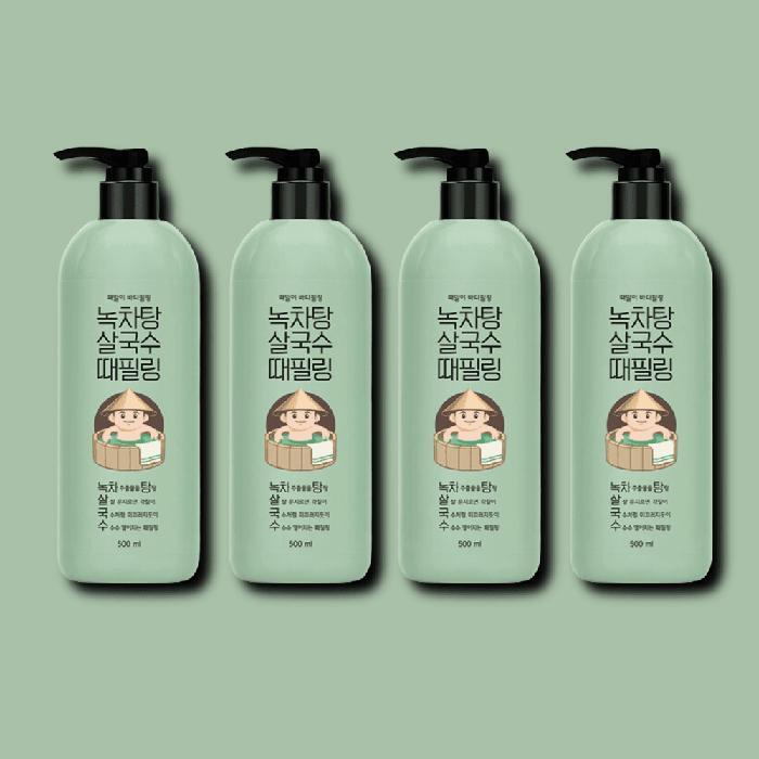 Other Raudverb Pearl Rice Noodle Body Scrub Green Tea Bath 500ml x 4 (30486763)