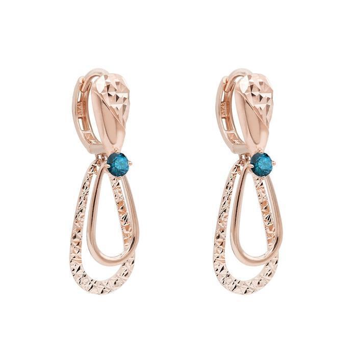 Clavedj 14K Gold 0.13ctw Topaz Earrings Bluea Costco Kowashop2605 (50089276)