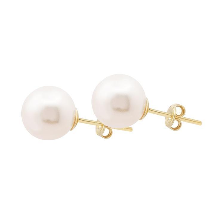 Claveday 18K Gold 7mm Akoya Pearl Earrings Costco Kowa Shop 2605 (50091641)