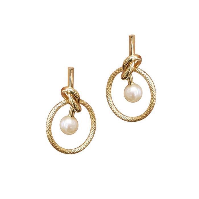 MOST12 Pearl 14K Gold Earrings Costco Kowashop2605 (50101552)