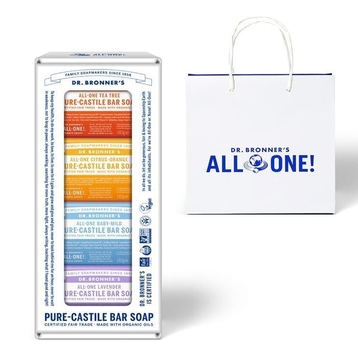 Dr. Bronner's Pure Castile Bar Soap 4-Type Set Costco Kowashop2605 (50115443)