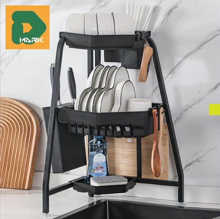 Tree 3-tier dish drying rack with 3-tier dish drying units and shelf (13908469)