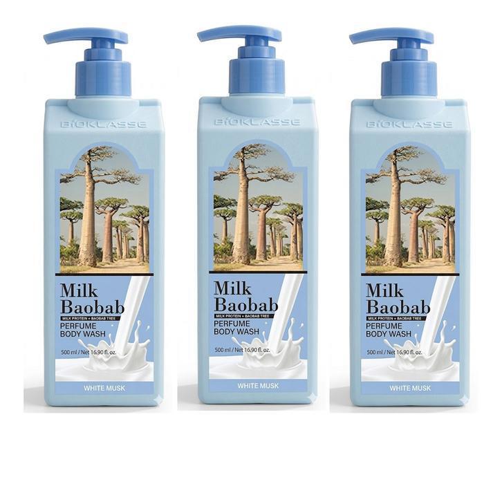 MilkBaoBap Body Wash White Musk 500ml x3 for whole family shower (49160038)