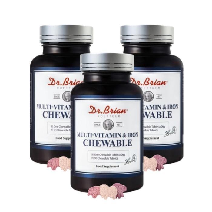 DoctorBrian's Baby Cerebral Iron Supplement Chewable Tablets for Teenagers and Pregnant Women 90 pil