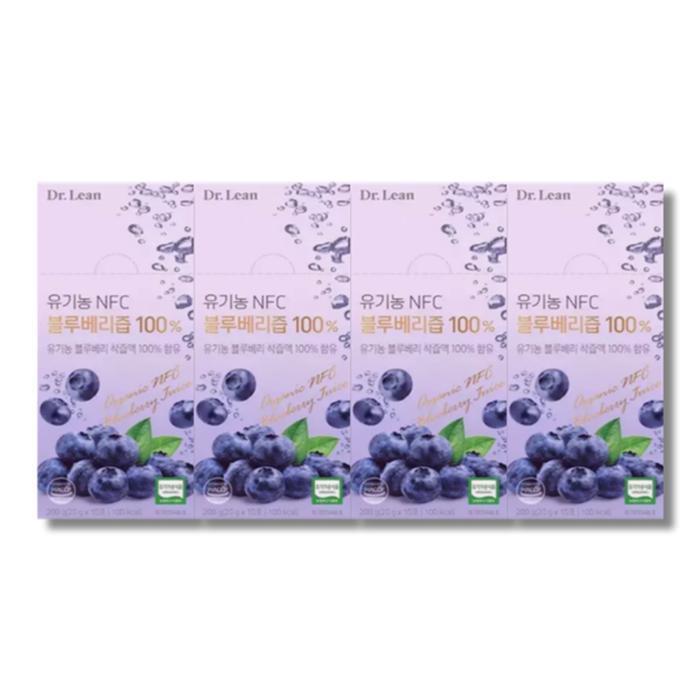 HealthNation DoctorYin Organic NFC Blueberry Juice 100% 20g 10 pouches 4 boxes