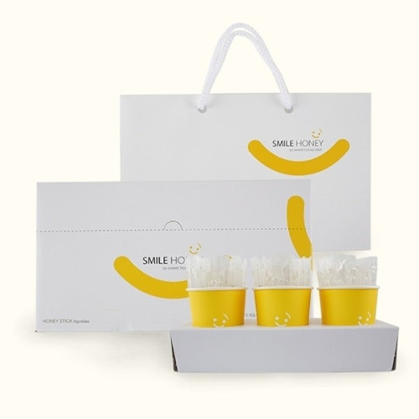 W Shopping [Smile Honey] Honey Stick Set No. 2 (12g x 60 sticks/Sugar-fed Honey) 23908867712825