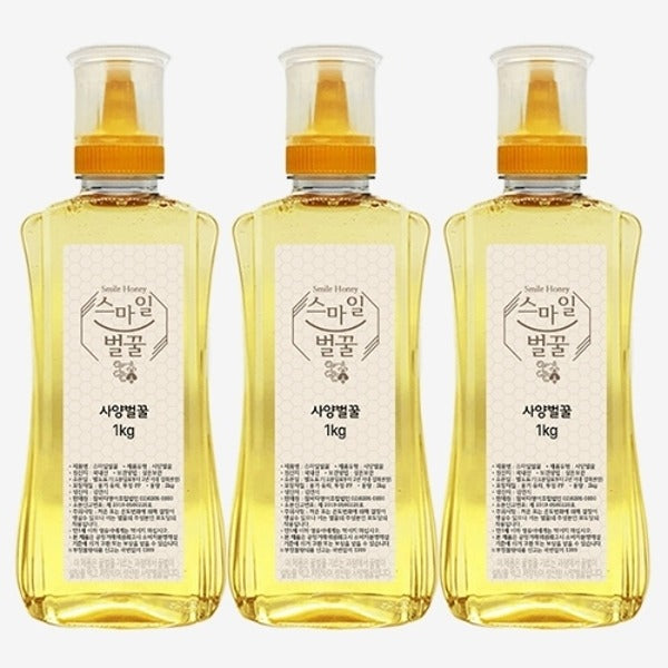 W Shopping [Smile Honey] Sugar-fed Honey 1kg (Tube Type) x 3 23908871712825