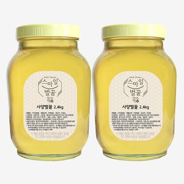 W Shopping [Smile Honey] Sugar-fed Honey 2.4kg x 2 bottles 23908878712825