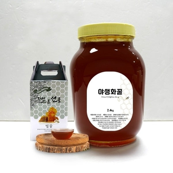 W Shopping [Saedam] Flower Honey Wildflower Honey 2.4kg x 2 Bottles (Gift Packaging) 23923637712901