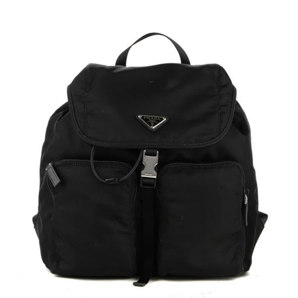 Prada women's triangle logo backpack (1BZ005 ZOT F0002)