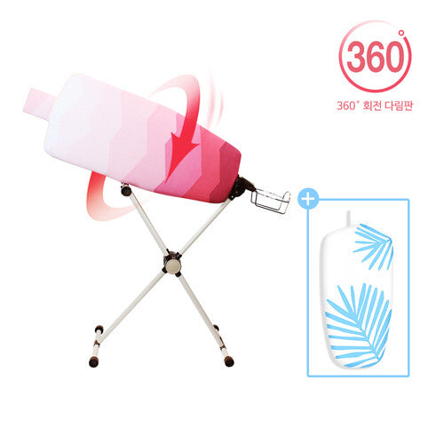 Dazzle 360 Degree Rotating Luxury Stand Ironing Board Compact Slim Type with Extra Cover (EZ-23)7130
