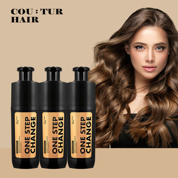 NEW Guelphere Miracle Hair Dye Shampoo 3pcs (Natural Brown/Dark Brown Choose 1)
