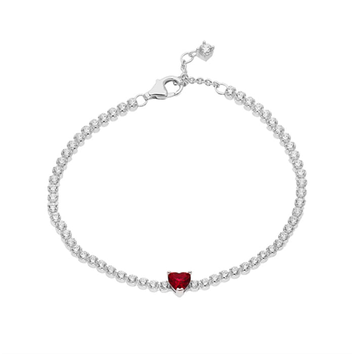 Pandora Red Sparkling Hard Tennis Bracelet