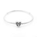 Pandora Moments Family Tree Heart Clazz Snake Chain Silver Bracelet