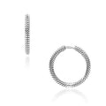 Pandora 299532C00 Moments Charm Hoop Earrings