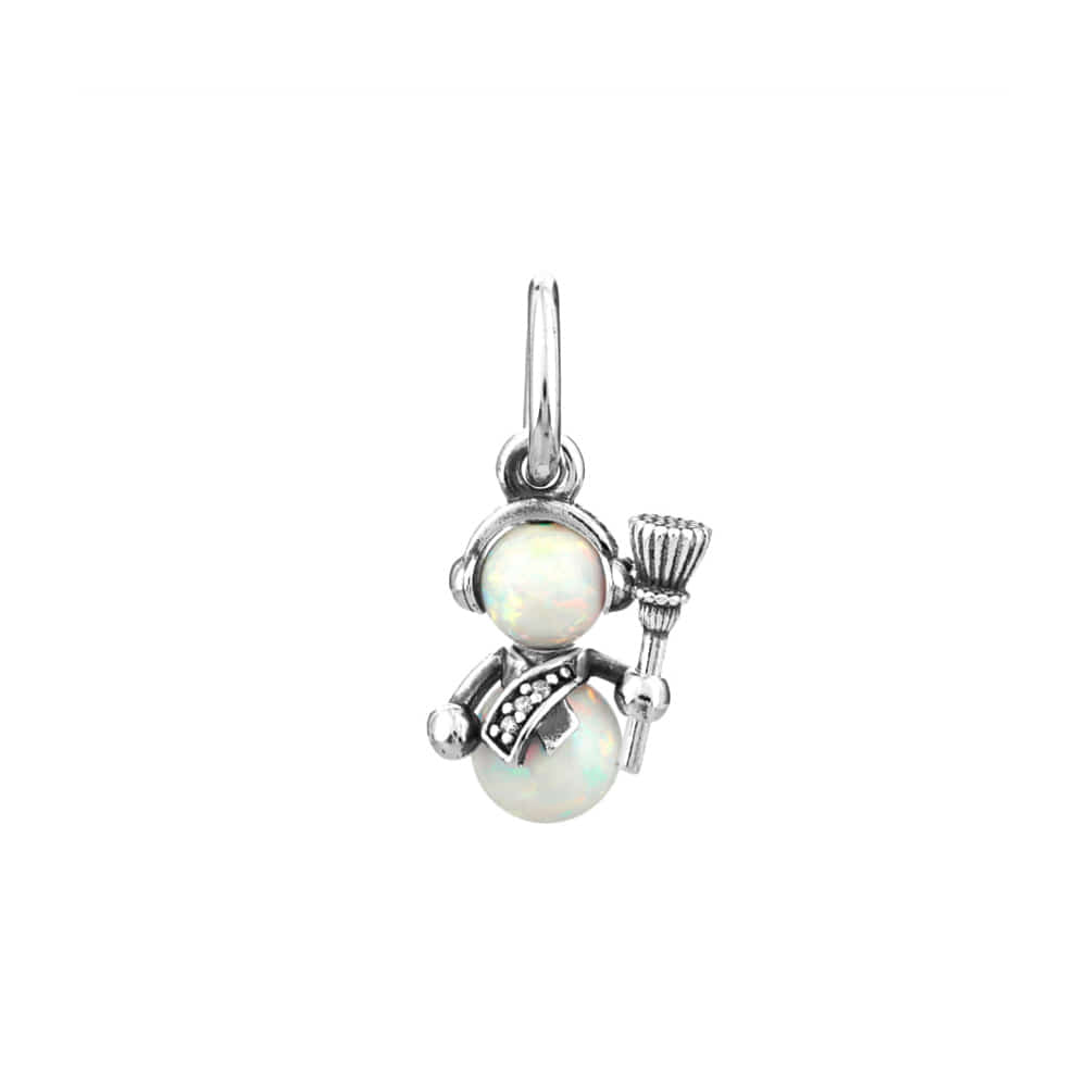 Pandora 792981C01 Opalcent Snowman Dangle