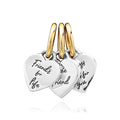 Pandora 762722C00 Two-Tone Spiriterable FriendShip Triple Dangle Earring
