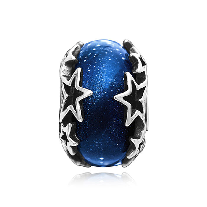 Pandora 790015C00 Galaxy Blue Star Murano