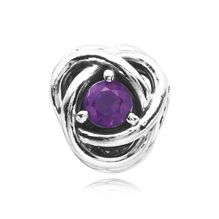 Pandora 790065C02 Purple Infinity Circle Ring (February birthstone)