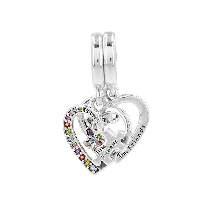 Pandora 792239C01 Puzzle Piece Heart Spliterable Friendship Pendant