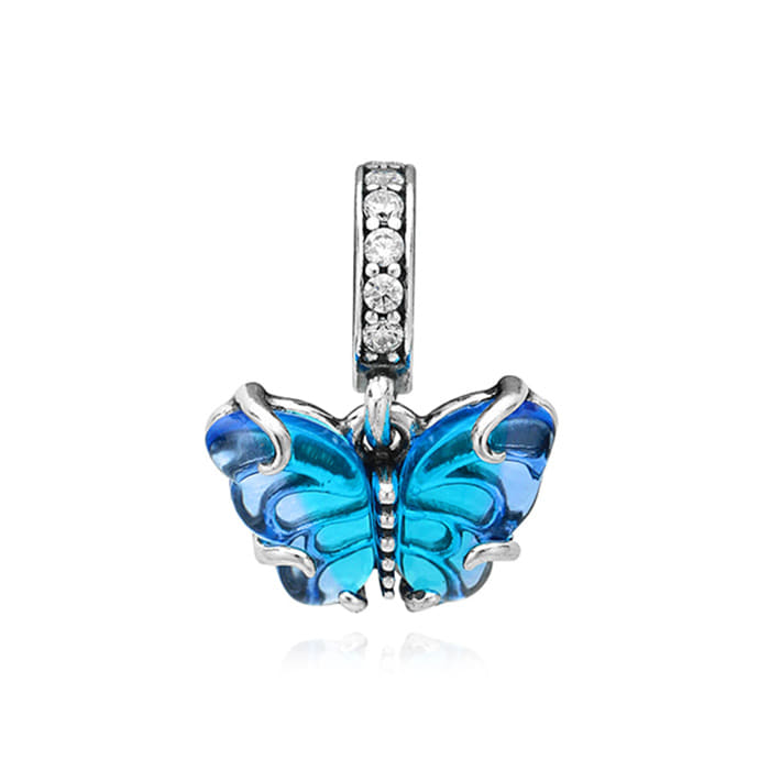 Pandora 792698C01 Blue Murano Glass Butterfly Danglir