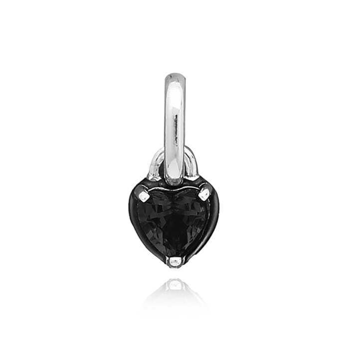 Pandora 793042C01 Mini Black Heart Chakra Dangle