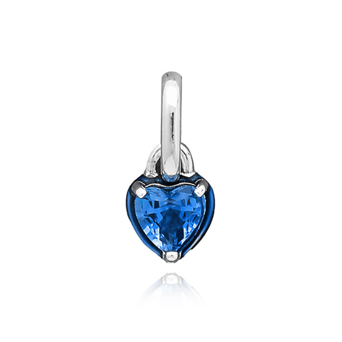 Pandora 793042C02 Mini Blue Heart Chakra Dangle