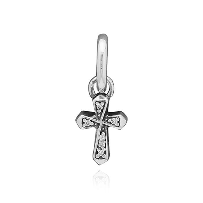 Pandora 793044C01 Sparkling Cross Mini Dangle