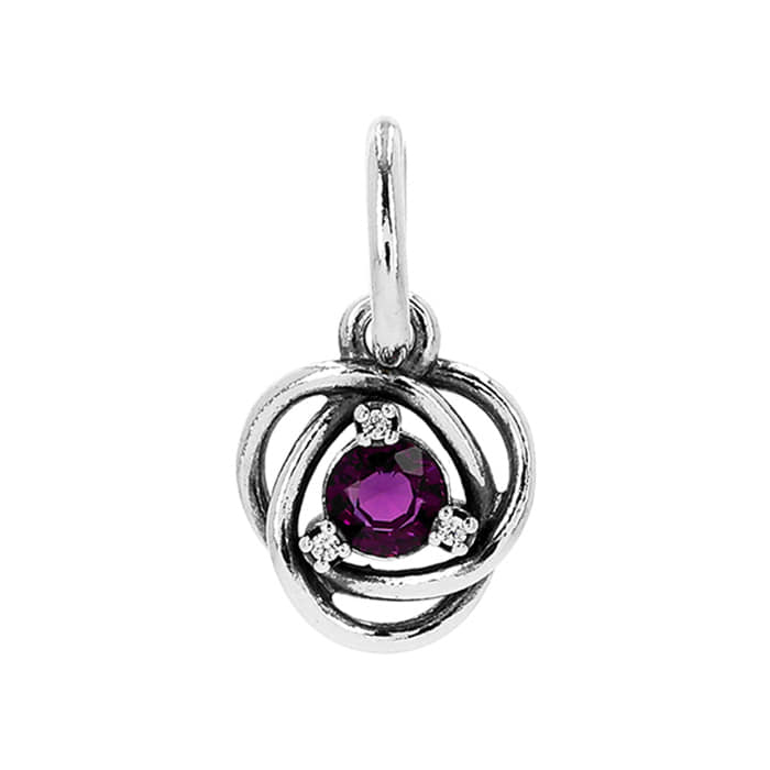 Pandora 793125C02 Purple Infinity Circle Dangle (February birthstone)