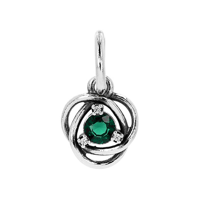 Pandora 793125C05 Green Infinity Circle Dangle (May birthstone)