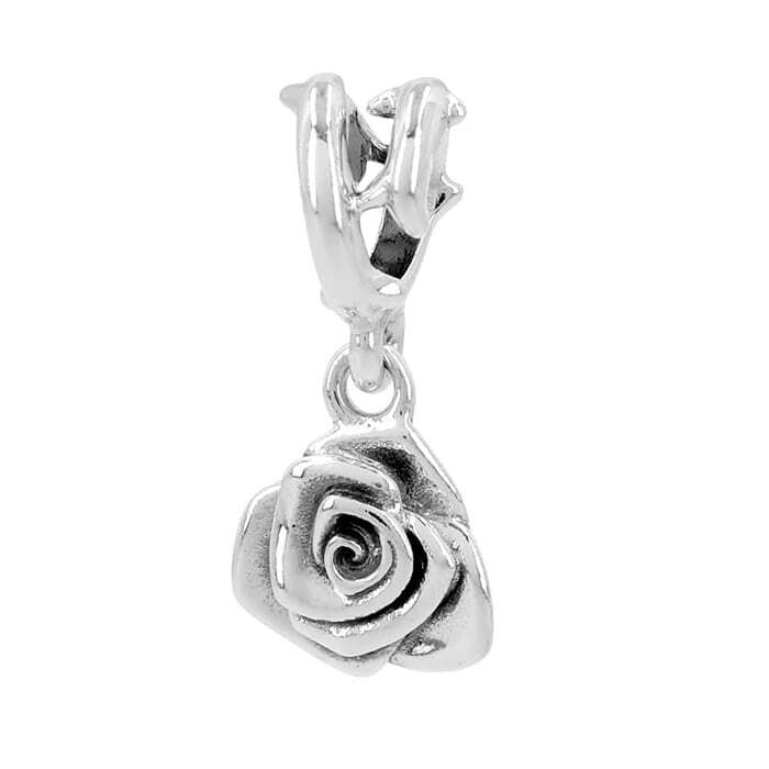 Pandora 793213C00 Rose in Bloom Dangle Earring