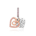 Pandora 782641C01 Two-Tone Infinite Heart Dangle Earring