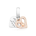 Pandora 788693C01 Rose SparklingPrh Handheart Earring