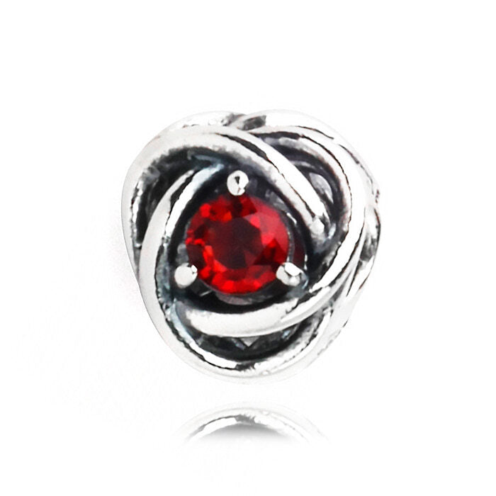 Pandora 790065C01 True Red Infinity Circle Ring (July Birthstone)