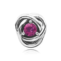 Pandora Pink Infinity Circle Ring (October Birthstone)